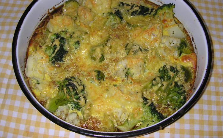 zapečeni brokoli, karfiol i prokelj