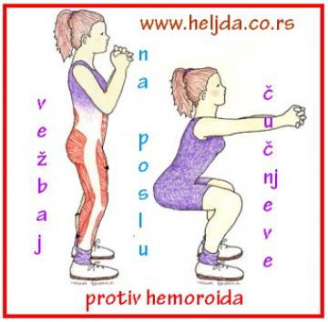 vežbe protiv hemoroida, čučnjevi