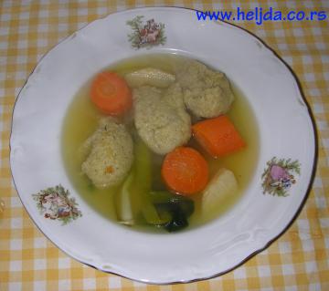Zdrava hrana "Heljda-griz knedle u supi"